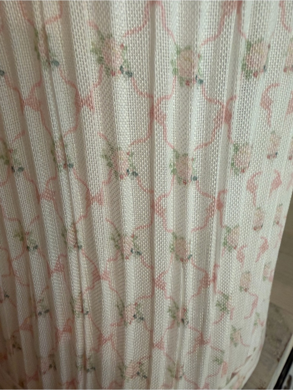 Floral Pink and Cream Fabric Accent Lamp Shade Shabby Chic Cottage Core - Picture 5 of 5